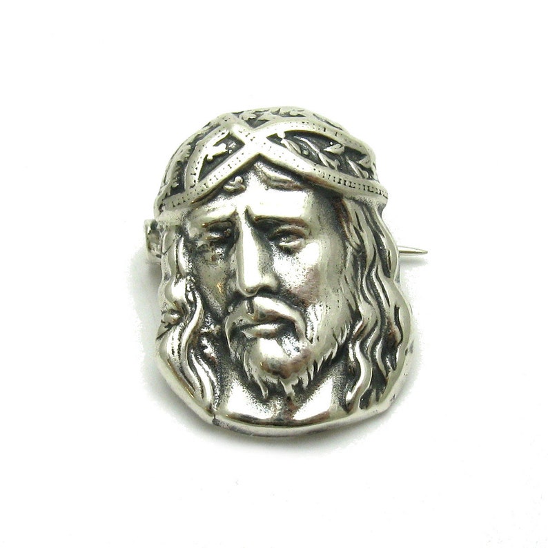 A000073 Broche Argent Massif 925 Jesus image 1