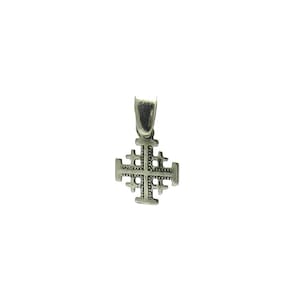 Small sterling silver pendant hallmarked 925 Jerusalem cross