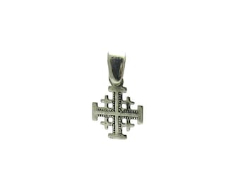 Small sterling silver pendant hallmarked 925 Jerusalem cross