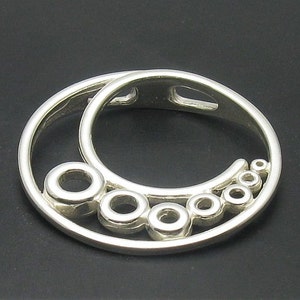 PE000102 Sterling silver pendant 925 Big Circle image 4