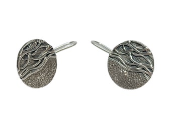 Boucles d'oreilles en argent sterling avec crochets, véritable massif, poinçonné 925