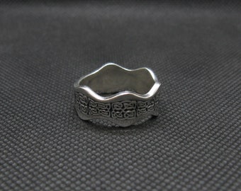 Anelli In Argento Anello In Argento Sterling 925 Massiccio - Motivo Celtico, Taglie Da G A Z, Nuovo Anello Argento Taglie G-z 4mm - Foto 12