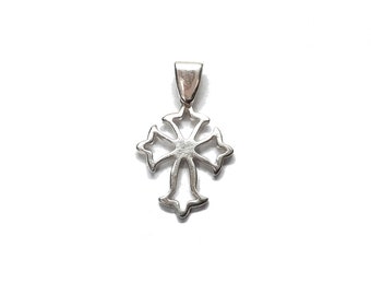 Ciondolo A Forma Di Croce Piccola In Vero Argento Sterling - Foto 3