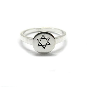 Genuine sterling silver ring solid 925 Hexagram R001919
