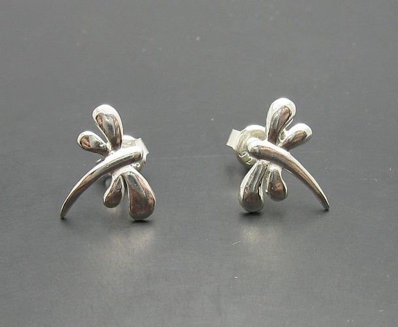 E000154 Boucles d'Oreille Argent 925 libellule image 1