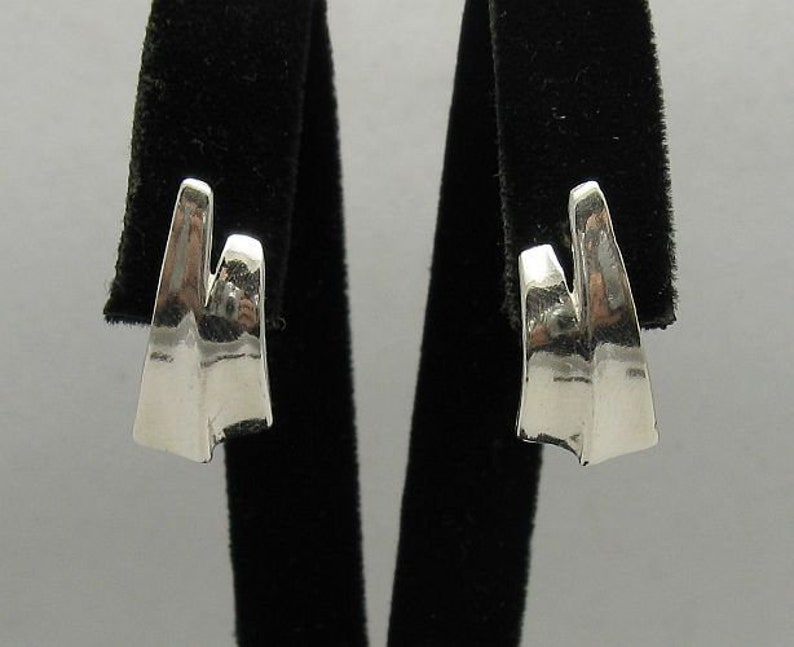 E00029 Boucles d'Oreille Argent 925 méandre image 1