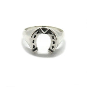 Vintage Silver Horseshoe Ring - Etsy