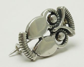 Spilla a forma di gufo in argento sterling 925, senza nichel.