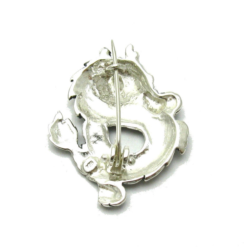 A000097 STERLING SILVER Brooch Solid 925 Dragon image 2