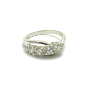 R000204 STERLING SILVER Ring 925 Cubic Zirconia