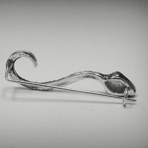 A000020 STERLING SILVER Brooch Solid 925 Snake image 2