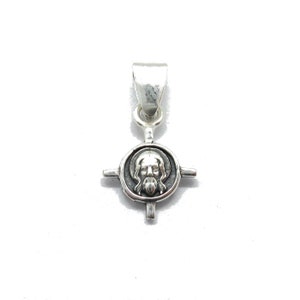 Small genuine sterling silver pendant charm Jesus hallmarked 925