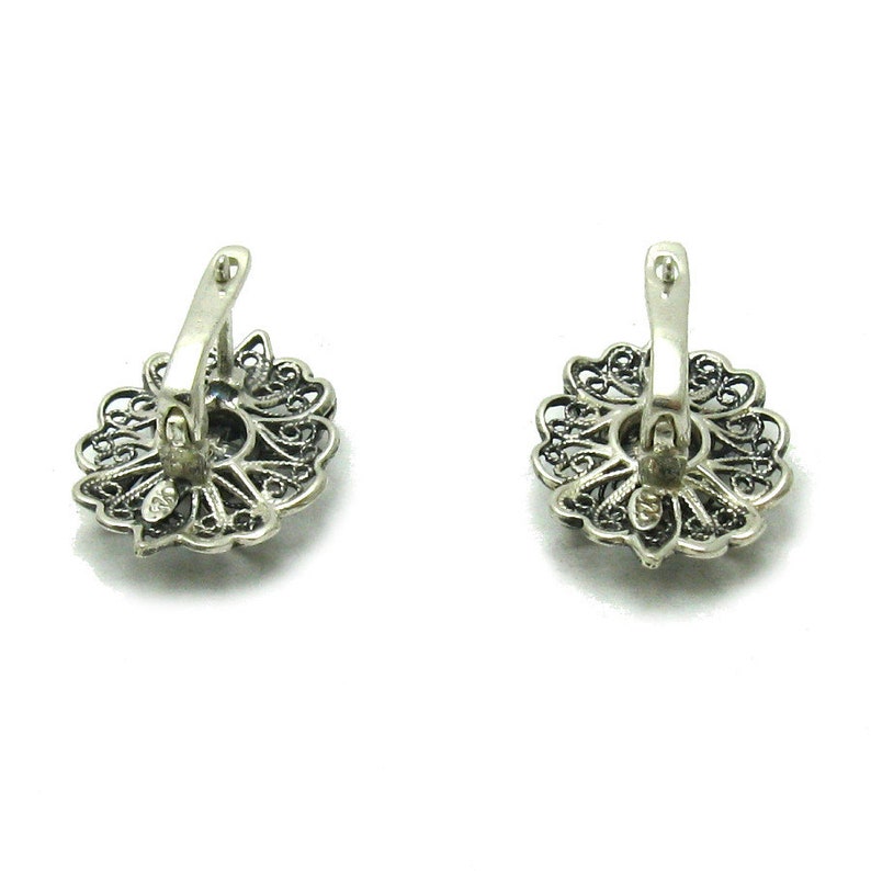 E000565 Boucles d'Oreille Argent 925 avec cz image 2