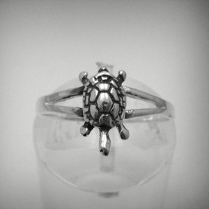 R001273 STERLING SILVER Ring Solid 925 Turtle
