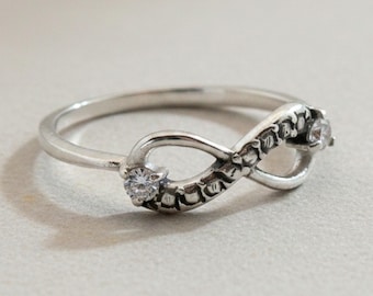 Sterling Silver Infinity Cubic Zirconia Ring