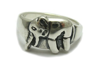 R000254 Sterling Silver  Ring 925 Elephant