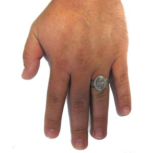 Religiös ring i sterlingsilver, ortodoxt kors, stämplat 925, nickelfri bild 4