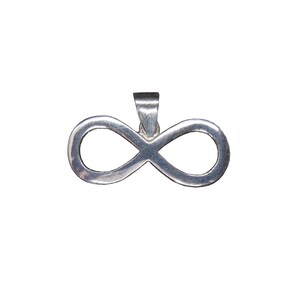 Pingente de prata esterlina infinito genuíno sólido contrastado 925 PE001453