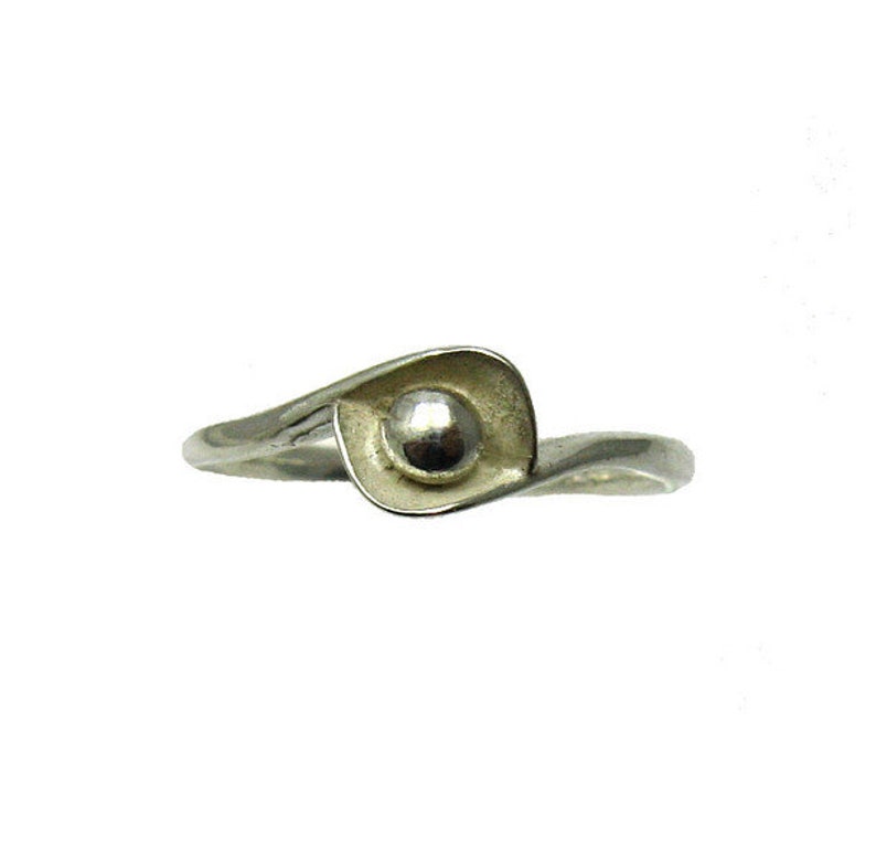 R001347 Anillo de PLATA STERLING Pequeño Sólido 925 imagen 1