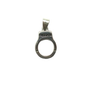 Sterling silver pendant charm Handcuff genuine stamped 925