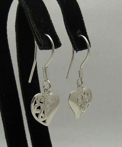 Sterling Silver Earrings Heart Stamped 925 Nickel Free - Etsy