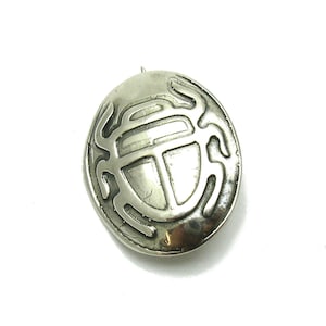 A000120 STERLING SILVER Brooch Solid 925 Scarab image 1