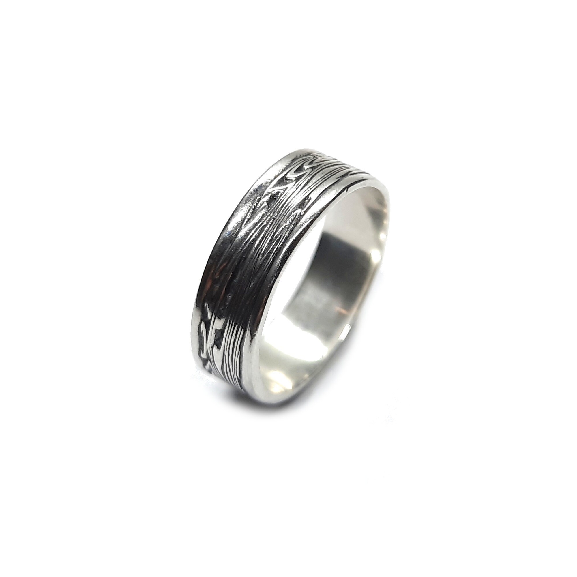 Anello Uomo Argento 925 Massiccio A Fascia Larga Con Croce Ornata - Misura 10 E 11, Lucido - Foto 4