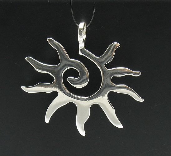 PE000029 Sterling silver pendant Sun solid 925