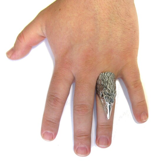 Anello in argento sterling solido 925 Eagle R001725