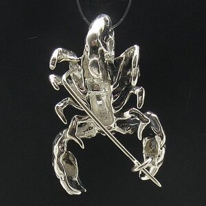 A000010 STERLING SILVER Brooch Solid 925 Scorpio image 2