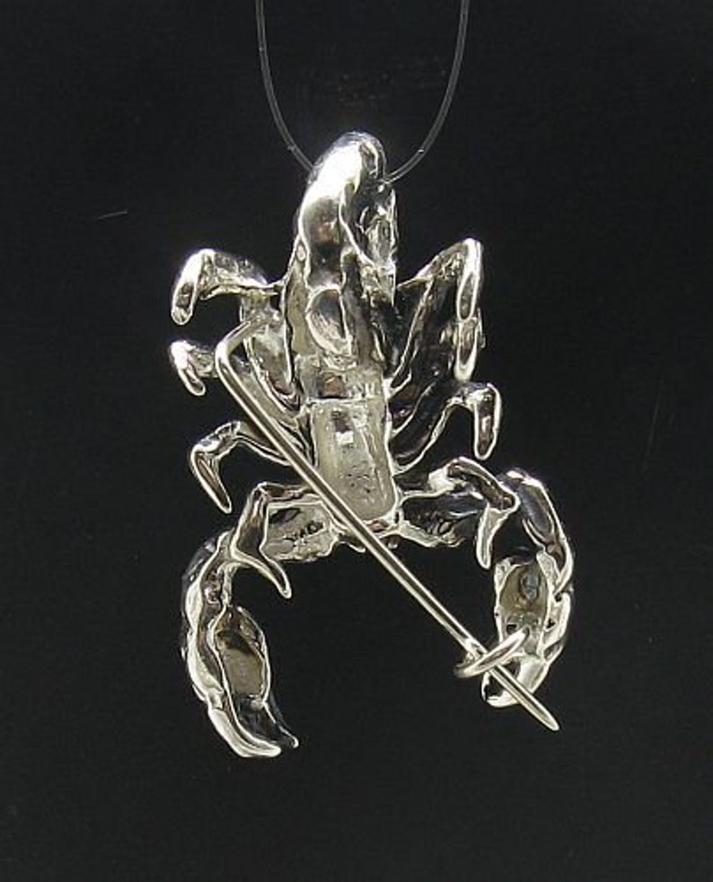 A000010 STERLING SILVER Brooch Solid 925 Scorpio image 2