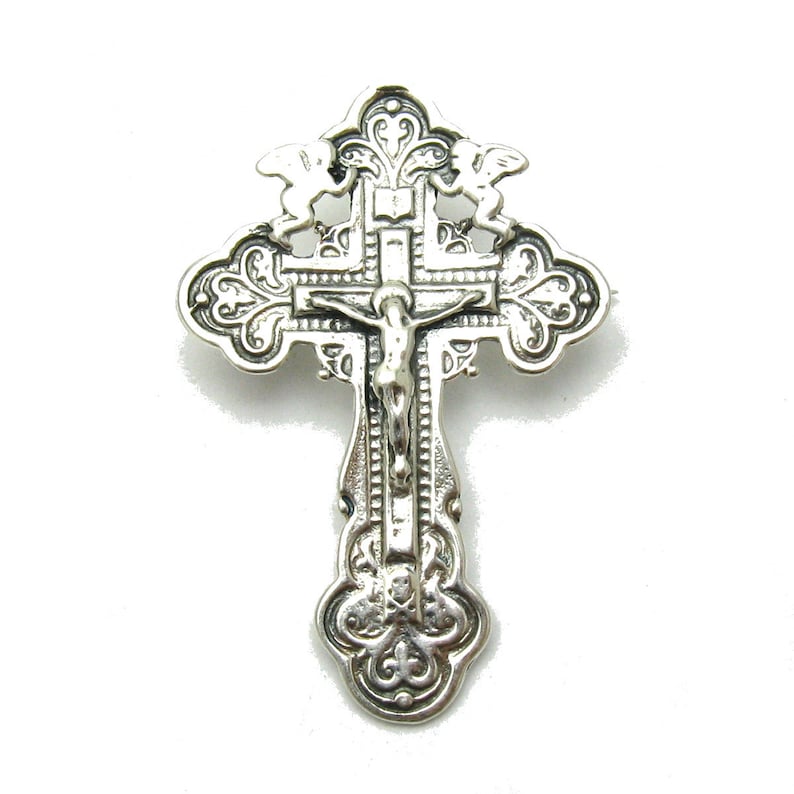 A000086 STERLING SILVER Brooch 925 Cross