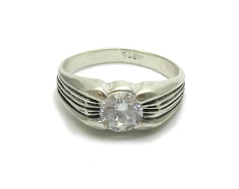 R000279 STERLING SILVER Ring 925 Cubic Zirconia