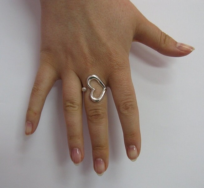 ☆nff☆ silver925 heart logo ring nff1 Sterling Silver Ring Heart Hallmarked 925 Nickel Free - Etsy