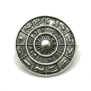 A000066 Sterling Silver Brooch 925 zodiac