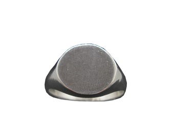 Custom Engraved Sterling Silver Signet Men Ring Genuine Solid Hallmarked 925