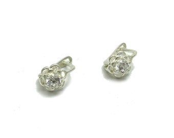 E000652 Sterling Silver Earrings with CZ Solid925