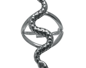 R001386 Sterling Silver  Ring Solid 925 Snake