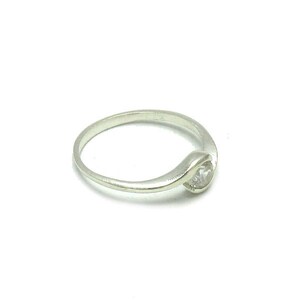 R000364 Bague Argent Massif 925 avec 3.5mm CZ image 2