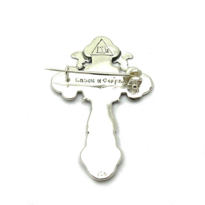 A000086 STERLING SILVER Brooch 925 Cross