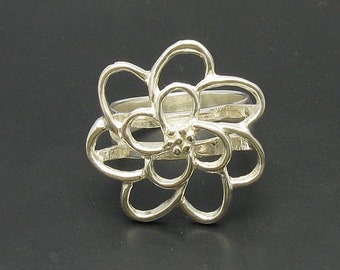 925 SILBER RING R000707  Blume