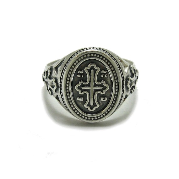 Sterling Silver Religious Ring Orthodox Cross Stamped 925 Nickel Free