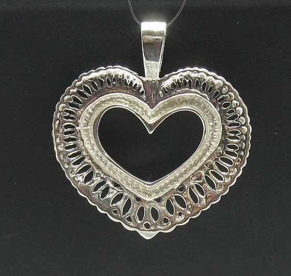 Pendentif Ancien En Argent Massif 925 - Breloque Cœur, Bijou De Créateur Occasion