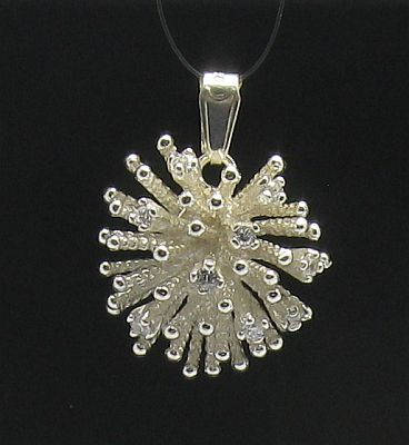 小物 peipei PE000319 Sterling Silver Pendant 925cubic Zirconia Hedgehog