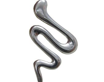 Sterling Silver Snake Pendant Stamped 925 Nickel Free