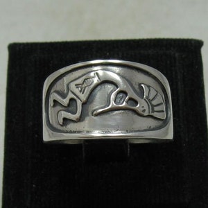 R001074 Bague Argent Massif 925 Kokopelli image 1