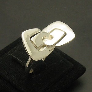 R000921 STERLING SILVER Ring Solid 925 Extravagant image 1