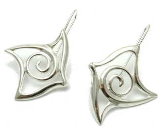 E000609 Sterling silver earrings 925 Spiral