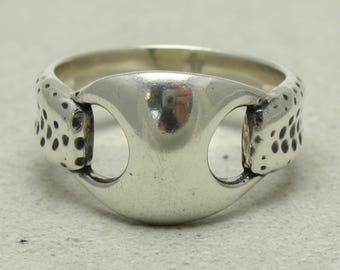 Modern Abstract Sterling Silver Ring Stamped 925 Nickel Free