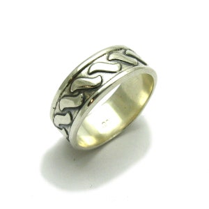 Sterling Silver Ring 8mm Wide Band Hallmarked 925 Nickel Free